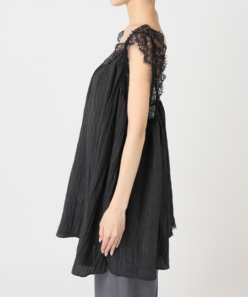 CITYSHOP(シティーショップ)の「LACE TANK ブラウス(シャツ/ブラウス・レディース・アイボリー/ブラック・FREE)」の12枚目の写真