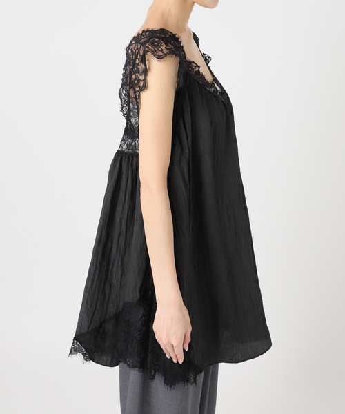 CITYSHOP(シティーショップ)の「LACE TANK ブラウス(シャツ/ブラウス・レディース・アイボリー/ブラック・FREE)」の14枚目の写真