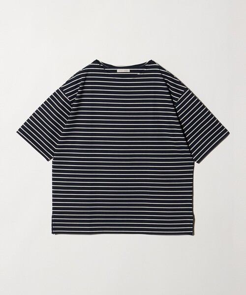 UNITED ARROWS(ユナイテッドアローズ)の「ジャガード ボーダー バスクシャツ(Tシャツ/カットソー・メンズ・ネイビー/オリーブ・S/XL/L/M)」の2枚目の写真