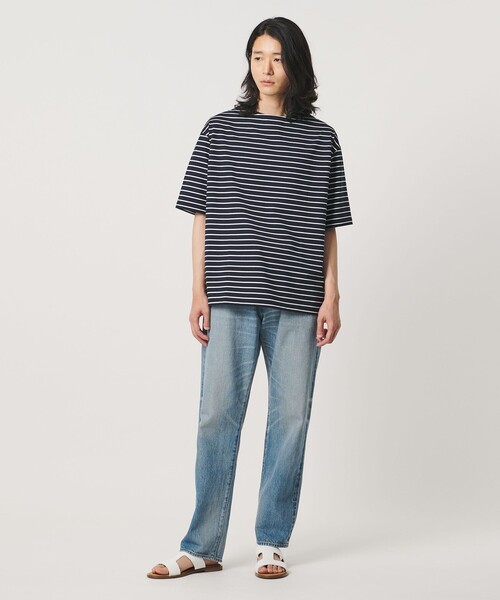 UNITED ARROWS(ユナイテッドアローズ)の「ジャガード ボーダー バスクシャツ(Tシャツ/カットソー・メンズ・ネイビー/オリーブ・S/XL/L/M)」の12枚目の写真