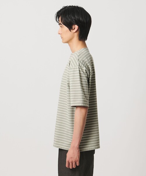 UNITED ARROWS(ユナイテッドアローズ)の「ジャガード ボーダー バスクシャツ(Tシャツ/カットソー・メンズ・ネイビー/オリーブ・S/XL/L/M)」の14枚目の写真