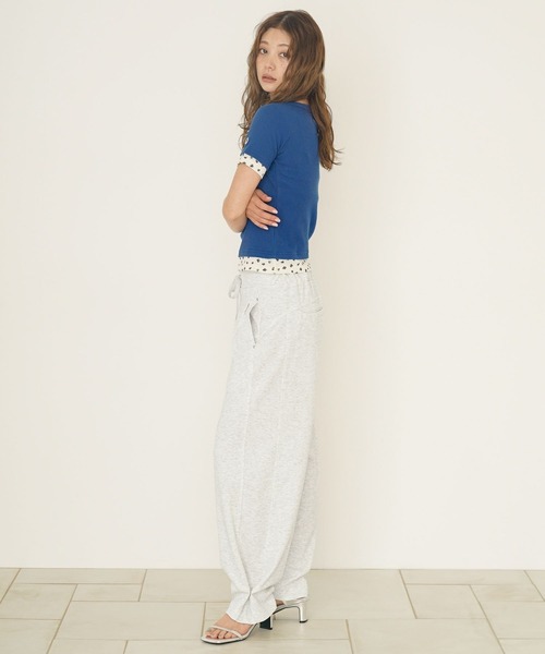 FRUIT OF THE LOOM（フルーツオブザルーム）の「【FRUIT OF THE LOOM / BAYFLOW】ワッフルヘンリーT（WOMEN）（Tシャツ/カットソー・レディース・ピンク/イエロー/ブルー・FREE）」の6枚目の写真