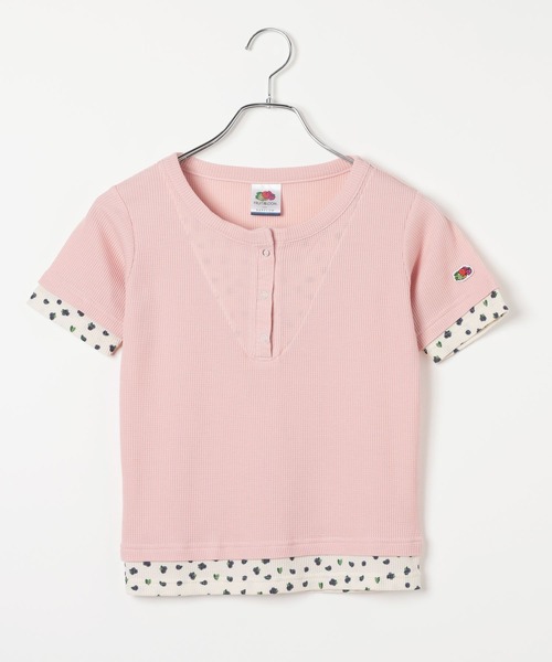 FRUIT OF THE LOOM（フルーツオブザルーム）の「【FRUIT OF THE LOOM / BAYFLOW】ワッフルヘンリーT（WOMEN）（Tシャツ/カットソー・レディース・ピンク/イエロー/ブルー・FREE）」の13枚目の写真