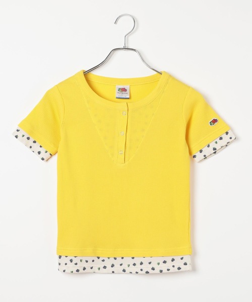 FRUIT OF THE LOOM（フルーツオブザルーム）の「【FRUIT OF THE LOOM / BAYFLOW】ワッフルヘンリーT（WOMEN）（Tシャツ/カットソー・レディース・ピンク/イエロー/ブルー・FREE）」の14枚目の写真