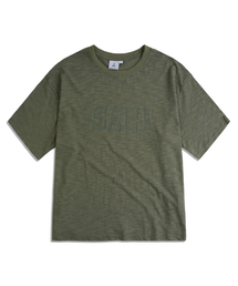 MUDSALT（マッドソルト）の「クロップソルトスラブ半袖Tシャツオリーブ（Tシャツ/カットソー）」