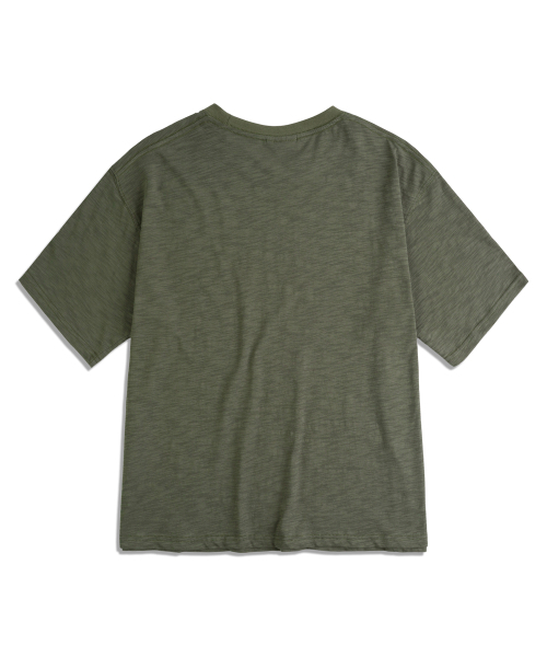 MUDSALT（マッドソルト）の「クロップソルトスラブ半袖Tシャツオリーブ（Tシャツ/カットソー・レディース・その他・1/3/2）」の2枚目の写真