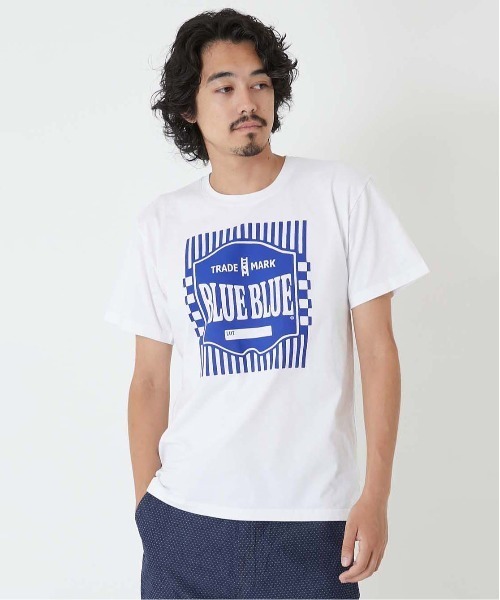 BLUE BLUE(ブルーブルー)の「BLUE LABEL ショートスリーブTシャツ(Tシャツ/カットソー・メンズ・ホワイト・M/S/XL/L)」の2枚目の写真