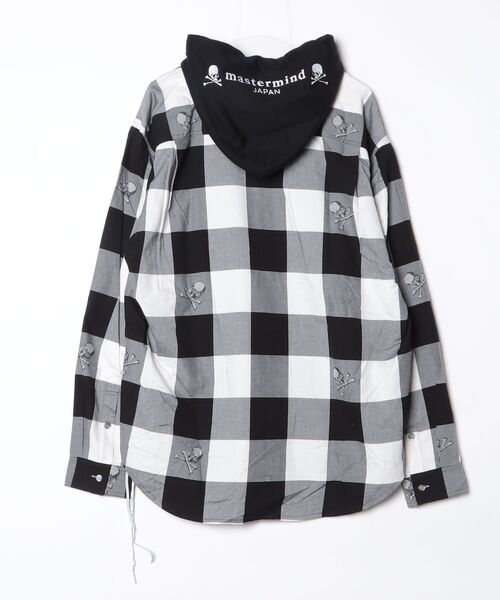 mastermind JAPAN(マスターマインド)の「BLOCK CHECK HOODED SHIRT(シャツ/ブラウス・メンズ・ブルー系その他/グリーン系その他/ホワイト系その他・XL)」の4枚目の写真