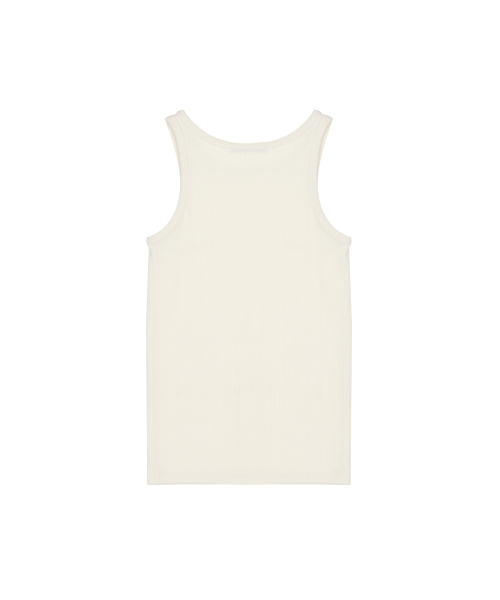 NICK&NICOLE(ニックアンドニコール)の「RIB EMBROIDERY SLEEVELESS TOP_CREAM(Tシャツ/カットソー・レディース・その他・FREE)」の2枚目の写真