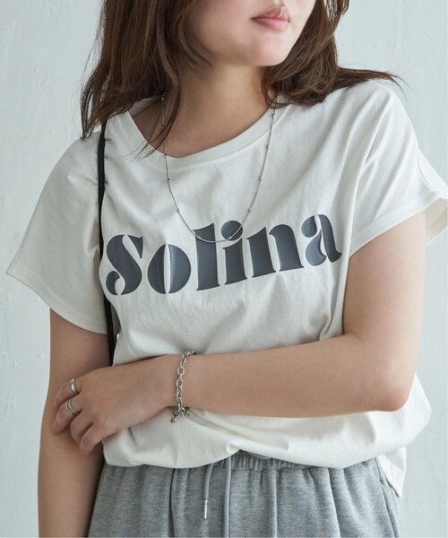 VENCEEXCHANGE(ヴァンスエクスチェンジ)の「フレンチロゴTシャツ(Tシャツ/カットソー・レディース・オフホワイト/杢グレー・FREE)」の1枚目の写真