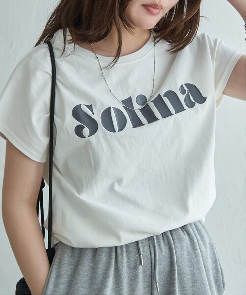 VENCEEXCHANGE(ヴァンスエクスチェンジ)の「フレンチロゴTシャツ(Tシャツ/カットソー・レディース・オフホワイト/杢グレー・FREE)」の5枚目の写真