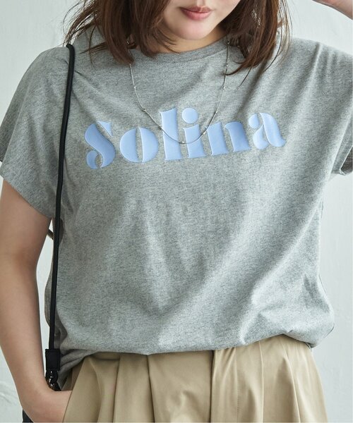 VENCEEXCHANGE(ヴァンスエクスチェンジ)の「フレンチロゴTシャツ(Tシャツ/カットソー・レディース・オフホワイト/杢グレー・FREE)」の12枚目の写真