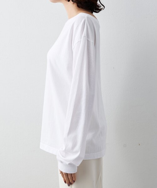 Whim Gazette(ウィムガゼット)の「【GEMINI】バックプリントカットソー(Tシャツ/カットソー・レディース・オフホワイト/チャコールグレー・FREE)」の8枚目の写真