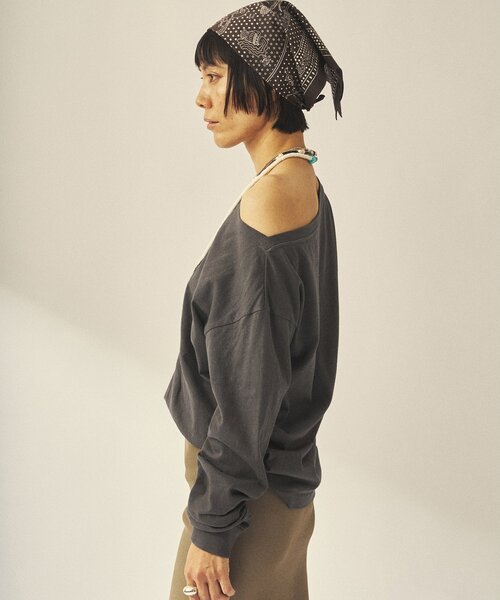 Whim Gazette(ウィムガゼット)の「【GEMINI】バックプリントカットソー(Tシャツ/カットソー・レディース・オフホワイト/チャコールグレー・FREE)」の21枚目の写真
