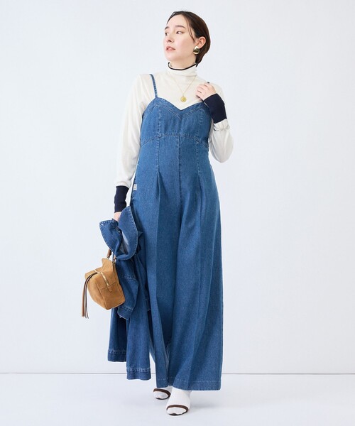 Rie Miller(リエミラー)の「【RM denim】デニムオールインワン(つなぎ/オールインワン・レディース・インディゴブルー/ブラック・M)」の16枚目の写真