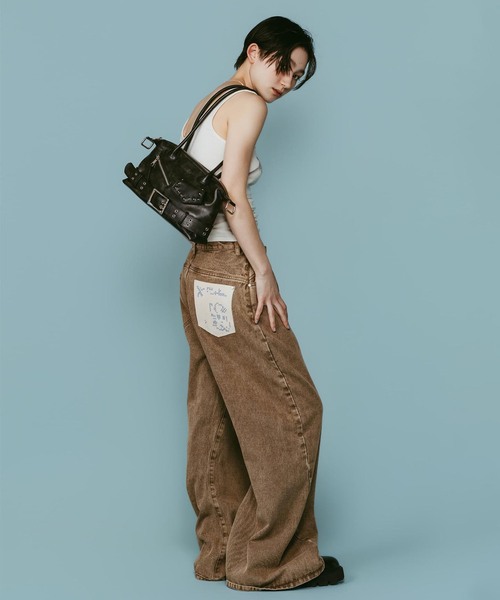 Knuth Marf(クヌースマーフ)の「Knuth Marf / クヌースマーフ rider shoulder bag(ショルダーバッグ・レディース・ブラウン/ブラック・FREE)」の3枚目の写真