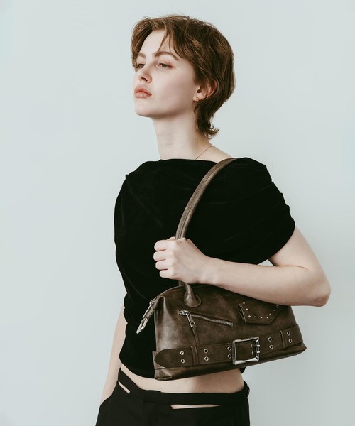 Knuth Marf(クヌースマーフ)の「Knuth Marf / クヌースマーフ rider shoulder bag(ショルダーバッグ・レディース・ブラウン/ブラック・FREE)」の8枚目の写真