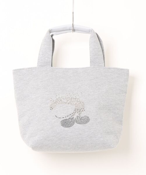 1PIU1UGUALE3 RELAX (ウノピゥウノウグァーレトレ リラックス)の「【1PIU1UGUALE3 RELAX】MICKEY SILHOUETTE GRADATION LINESTONE BAG(ショルダーバッグ・メンズ・ブラック/グレー・FREE)」の2枚目の写真