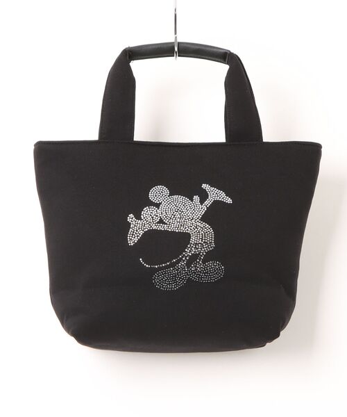 1PIU1UGUALE3 RELAX (ウノピゥウノウグァーレトレ リラックス)の「【1PIU1UGUALE3 RELAX】MICKEY SILHOUETTE GRADATION LINESTONE BAG(ショルダーバッグ・メンズ・ブラック/グレー・FREE)」の1枚目の写真