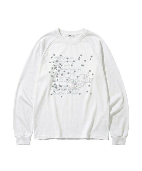 PAGESIISII(ページシシ)の「ランダムスタープリントオーバーサイズロングスリーブホワイト(Tシャツ/カットソー・レディース・その他・MEDIUM/LARGE)」の3枚目の写真