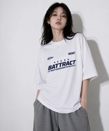 BATTRACT（バトラクト）の「モータースポーツオーバーサイズ半袖Tシャツ[ホワイト]（Tシャツ/カットソー）」