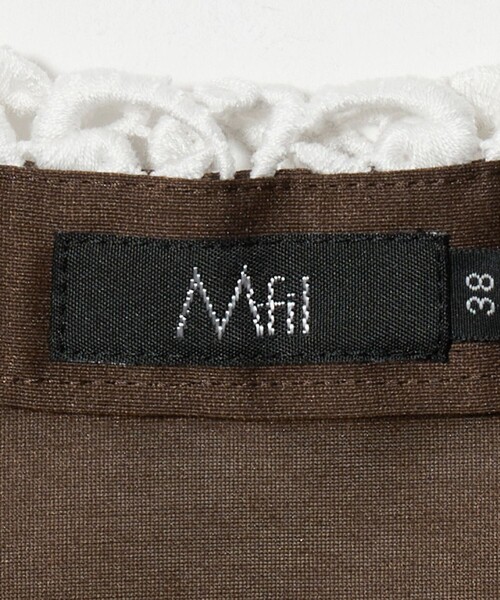 M.Fil(エムフィル)の「<M・fil>オーガンジー レース ノースリーブ ブラウス(シャツ/ブラウス・レディース・ダークブラウン/ブラック・38)」の9枚目の写真