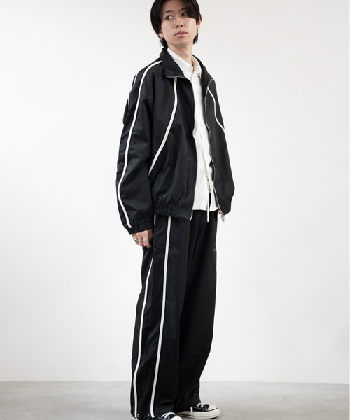 bashful base Oriental（バッシュフルベースオリエンタル）の「【bbO】コードライントラックパンツ（その他パンツ・メンズ・ブラック・LARGE/MEDIUM）」の9枚目の写真