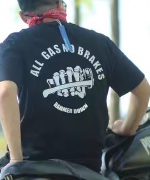 CELENA BEATS(セレナビーツ)の「バックメッセージスカルハンドプリントTシャツ(Tシャツ/カットソー・メンズ・ホワイト/ブラック・L/M/S)」の2枚目の写真