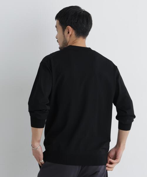 NANO universe(ナノユニバース)の「ジャケT(R) ELITE FUNCTION ニット長袖(ニット/セーター・メンズ・ネイビー/ブラウン/サックスブルー/ブラック・S/M/L)」の7枚目の写真