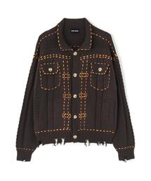 DANKE SCHON（ダンケシェーン）の「【WEB&DEPOT限定】DankeSchon/ダンケシェーン/HAND STITCH KNIT JACKET（その他アウター）」