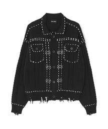 DANKE SCHON（ダンケシェーン）の「【WEB&DEPOT限定】DankeSchon/ダンケシェーン/HAND STITCH KNIT JACKET（その他アウター）」