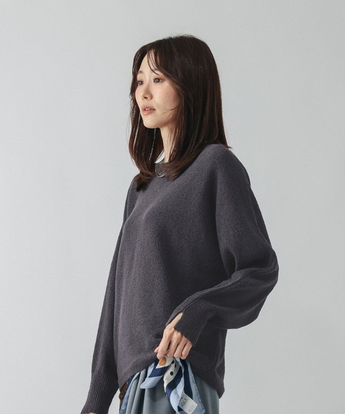 GLOBAL WORK(グローバルワーク)の「ブークレドルマンニットプルオーバー/1051195(ニット/セーター・レディース・グリーン系その他6/チャコールグレー/コーラルピンク・MEDIUM/LARGE)」の7枚目の写真