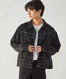 COMME CA ISM（コムサイズム）の「【吸水速乾】コントラストステッチ ショートブルゾン（ブルゾン）」
