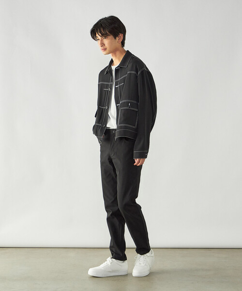 COMME CA ISM(コムサイズム)の「【吸水速乾】コントラストステッチ ショートブルゾン(ブルゾン・メンズ・ブラック・M/L)」の11枚目の写真