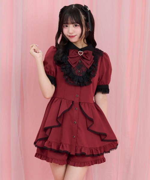 Secret Honey(シークレットハニー)の「オーバースカートセットアップ(セットアップ・レディース・ピンク/ブラック/ワインレッド・MEDIUM)」の8枚目の写真
