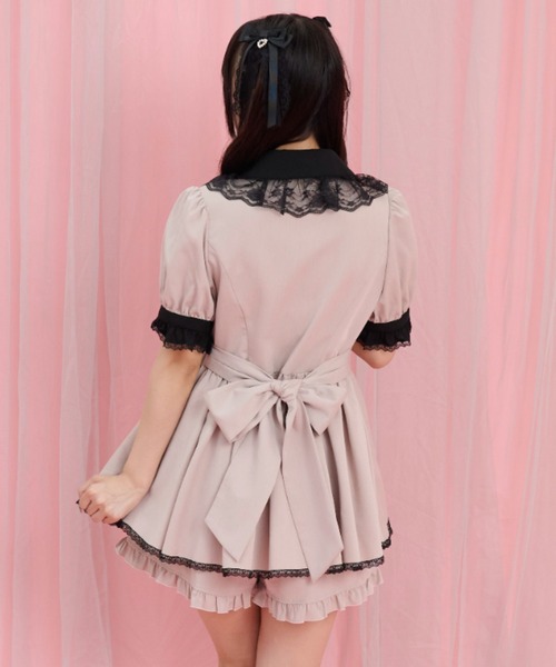 Secret Honey(シークレットハニー)の「オーバースカートセットアップ(セットアップ・レディース・ピンク/ブラック/ワインレッド・MEDIUM)」の6枚目の写真