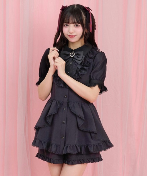 Secret Honey(シークレットハニー)の「オーバースカートセットアップ(セットアップ・レディース・ピンク/ブラック/ワインレッド・MEDIUM)」の11枚目の写真