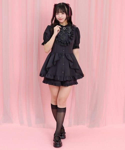 Secret Honey(シークレットハニー)の「オーバースカートセットアップ(セットアップ・レディース・ピンク/ブラック/ワインレッド・MEDIUM)」の10枚目の写真