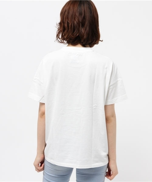 E hyphen world gallery（イーハイフンワールドギャラリー）の「ChampionロゴプリントBigTシャツ（Tシャツ/カットソー・レディース・ブラック/ホワイト/杢グレー/ブルー・FREE）」の11枚目の写真
