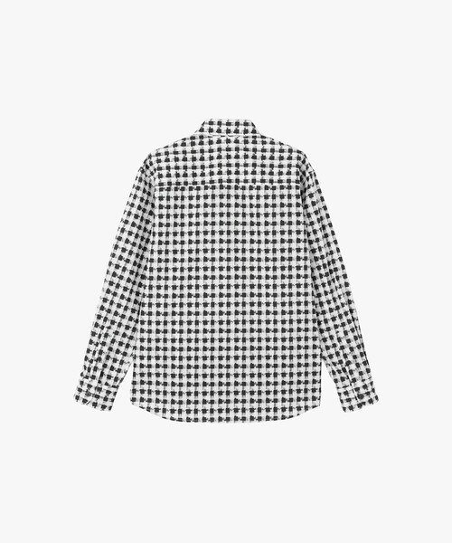 agnes b.(アニエスベー)の「メンズ チェックプリント コットン 長袖 シャツ "Andy"(シャツ/ブラウス・メンズ・ブラック・25.0cm/38)」の2枚目の写真