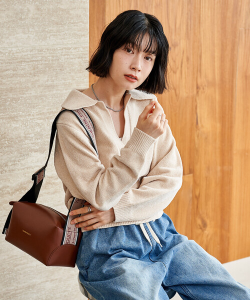 FREAK'S STORE(フリークスストア)の「モール スキッパーニット(ニット/セーター・レディース・ブラウン/オフホワイト/ネイビー・フリ-)」の18枚目の写真