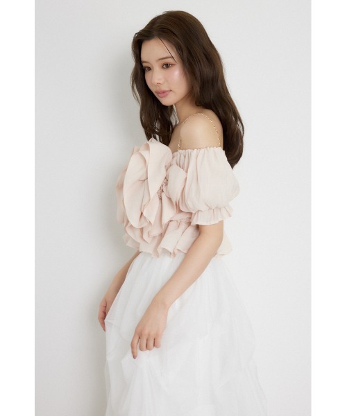 rienda(リエンダ)の「ボリュームフリルブラウス 夏服 秋服(シャツ/ブラウス・レディース・カーキ/ブラウン/ピンク・SMALL/MEDIUM)」の21枚目の写真