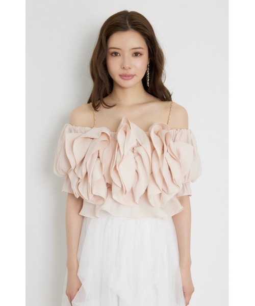 rienda(リエンダ)の「ボリュームフリルブラウス 夏服 秋服(シャツ/ブラウス・レディース・カーキ/ブラウン/ピンク・SMALL/MEDIUM)」の22枚目の写真