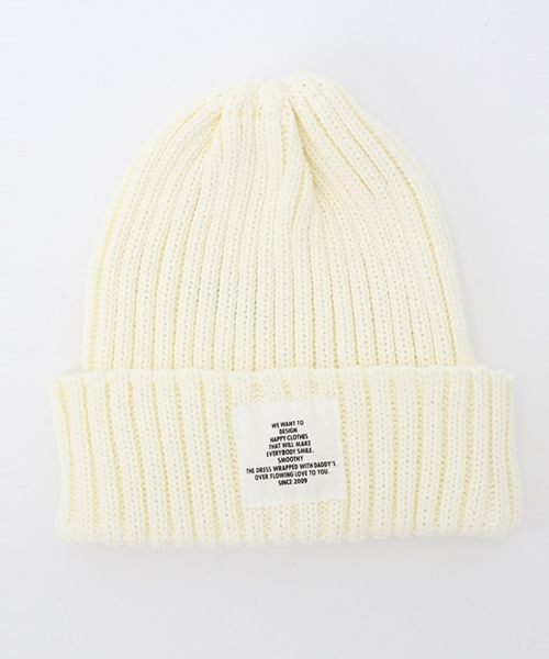 Smoothy(スムージー)の「Smoothy Color knit cap / スムージー カラーニットキャップ(ニットキャップ/ビーニー・キッズ・ブラック/カーキ/エメラルド/ベージュ/ネイビー/ヘザーグレー/ホワイト/ピンク/レッド/サックスブルー・FREE)」の17枚目の写真