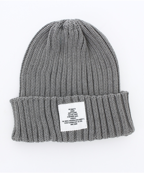 Smoothy(スムージー)の「Smoothy Color knit cap / スムージー カラーニットキャップ(ニットキャップ/ビーニー・キッズ・ブラック/カーキ/エメラルド/ベージュ/ネイビー/ヘザーグレー/ホワイト/ピンク/レッド/サックスブルー・FREE)」の18枚目の写真