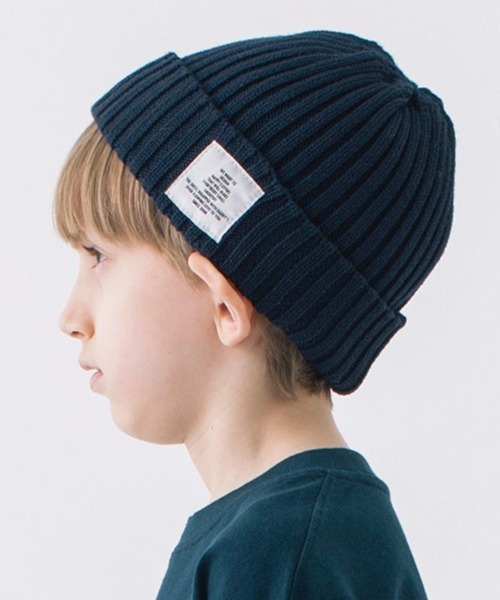 Smoothy(スムージー)の「Smoothy Color knit cap / スムージー カラーニットキャップ(ニットキャップ/ビーニー・キッズ・ブラック/カーキ/エメラルド/ベージュ/ネイビー/ヘザーグレー/ホワイト/ピンク/レッド/サックスブルー・FREE)」の20枚目の写真