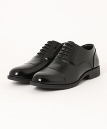 【Scarpe d`argento】軽量 幅広 内羽根ストレートチップビジネスシューズ