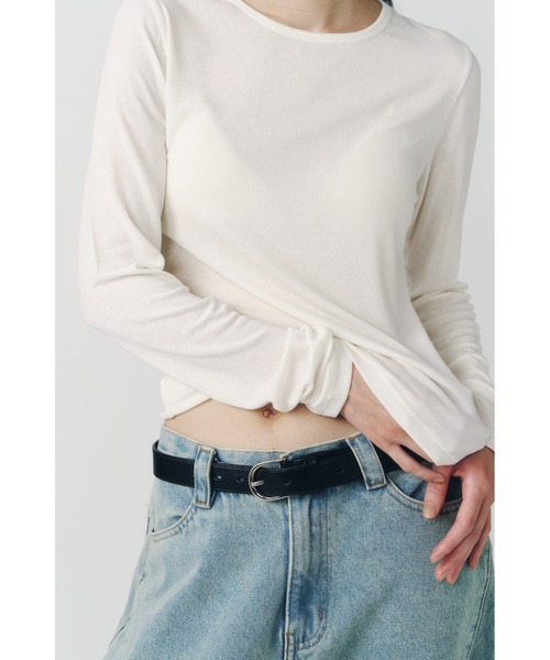 Knuth Marf(クヌースマーフ)の「basic fitted pack tee(Tシャツ/カットソー・レディース・ミント/ネイビー/ブラウン/アイボリー・FREE)」の3枚目の写真