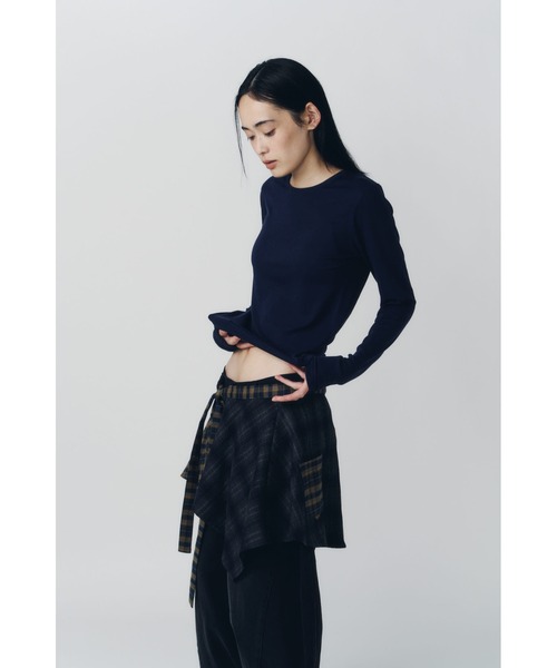 Knuth Marf(クヌースマーフ)の「basic fitted pack tee(Tシャツ/カットソー・レディース・ミント/ネイビー/ブラウン/アイボリー・FREE)」の12枚目の写真