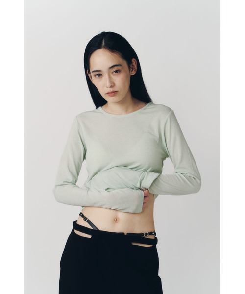 Knuth Marf(クヌースマーフ)の「basic fitted pack tee(Tシャツ/カットソー・レディース・ミント/ネイビー/ブラウン/アイボリー・FREE)」の13枚目の写真